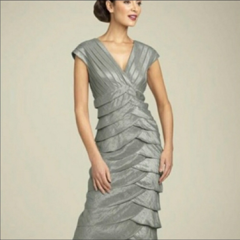 Adrianna Papell  Shimmering Ruffle Occasion Dress6